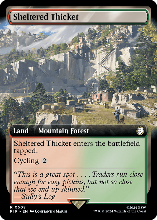 Sheltered Thicket (Extended Art) [Fallout] [Foil]