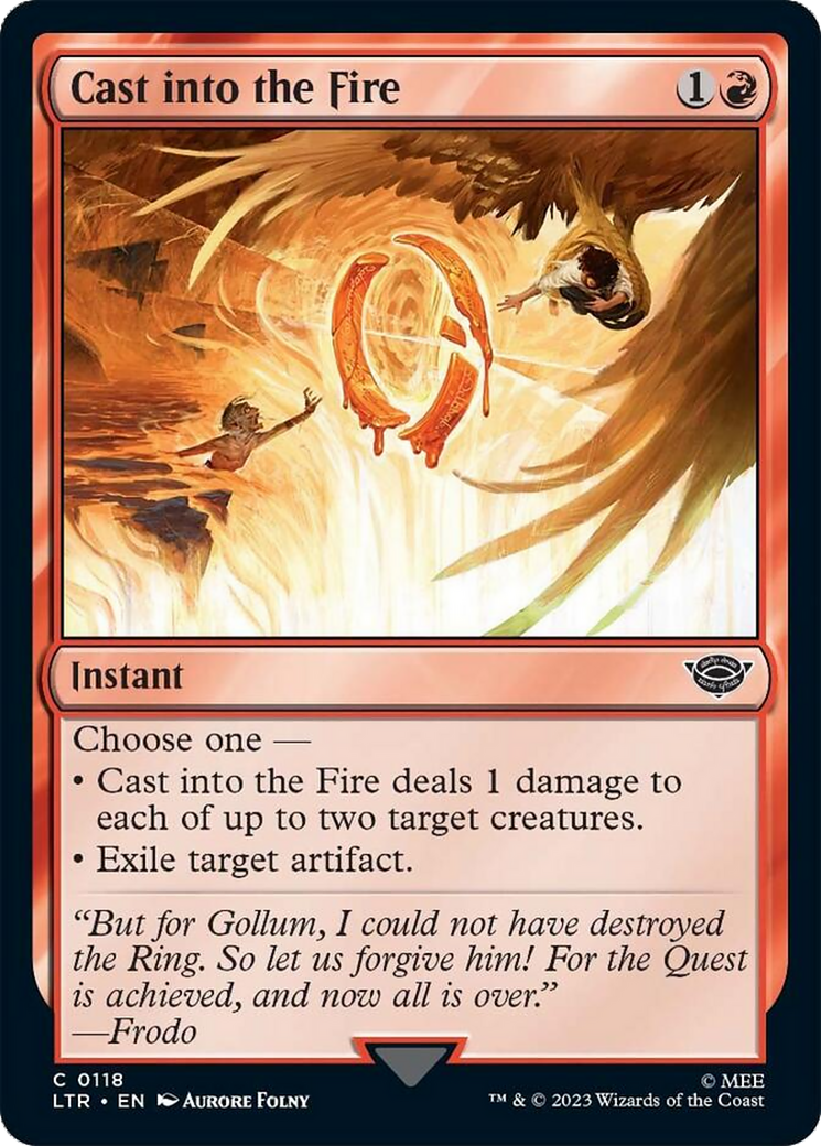 Cast into the Fire [The Lord of the Rings: Tales of Middle-Earth] [Foil]
