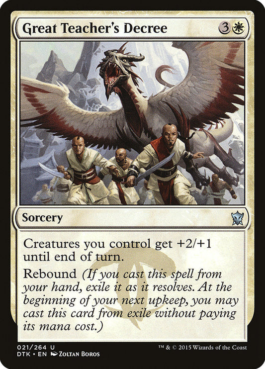 Great Teacher's Decree [Dragons of Tarkir] [Foil]