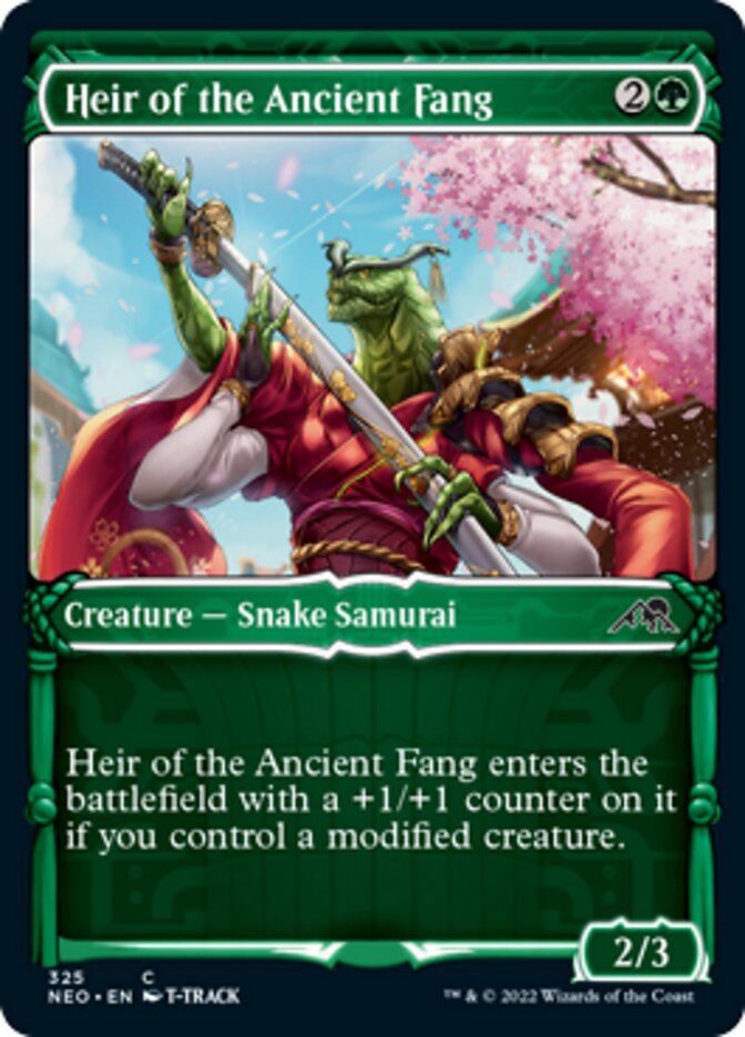 Heir of the Ancient Fang (Showcase Samurai) [Kamigawa: Neon Dynasty] [Foil]