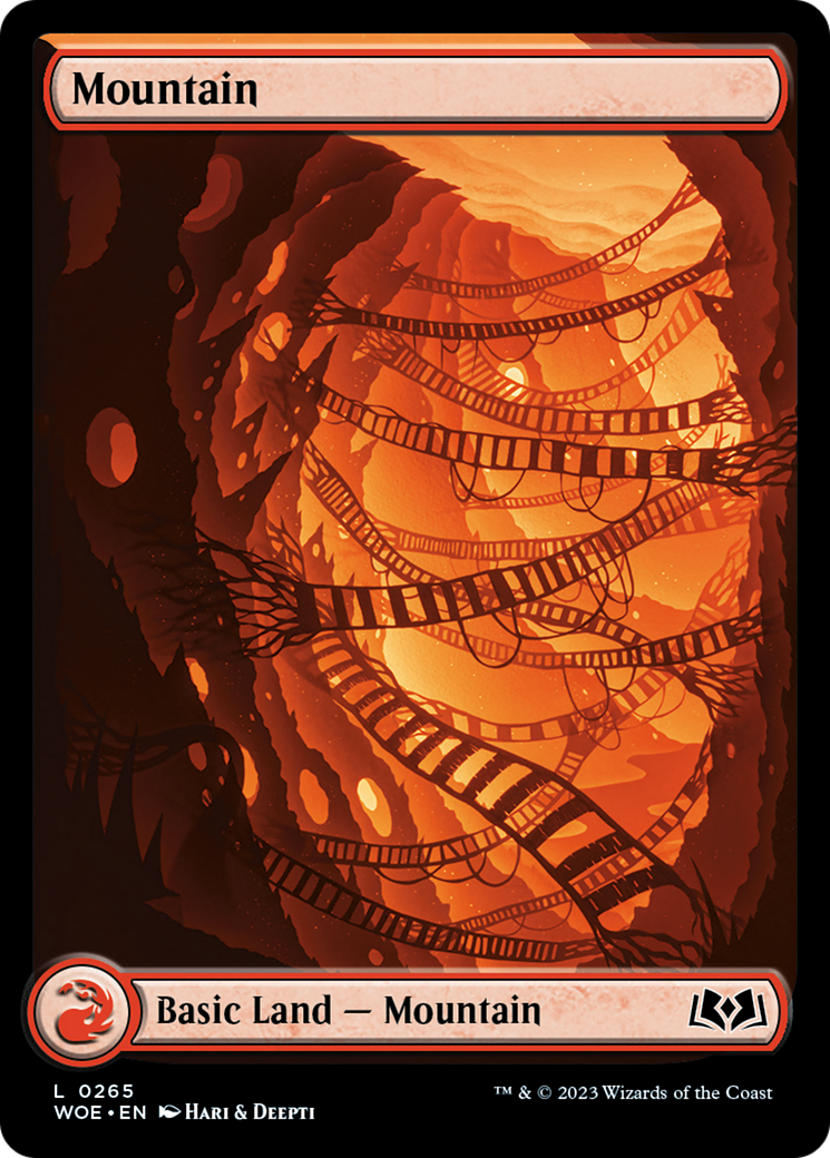 Mountain (265) (Full-Art) [Wilds of Eldraine] [Foil]