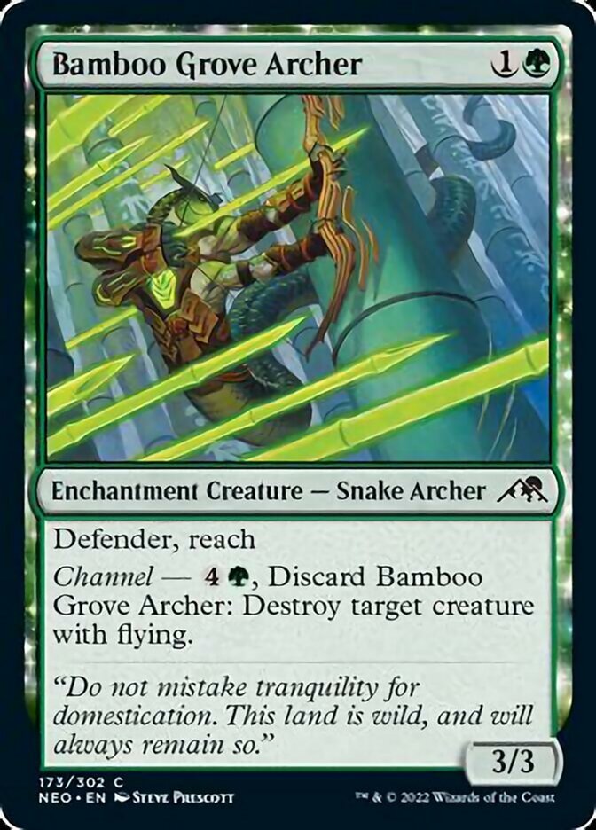 Bamboo Grove Archer [Kamigawa: Neon Dynasty] [Foil]