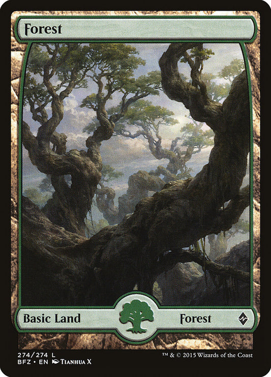 Forest (274) (Full Art) [Battle for Zendikar] [Foil]