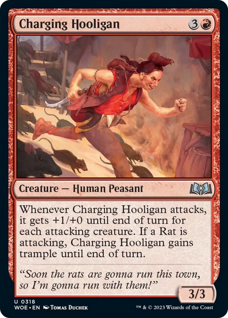Charging Hooligan [Wilds of Eldraine] [Foil]