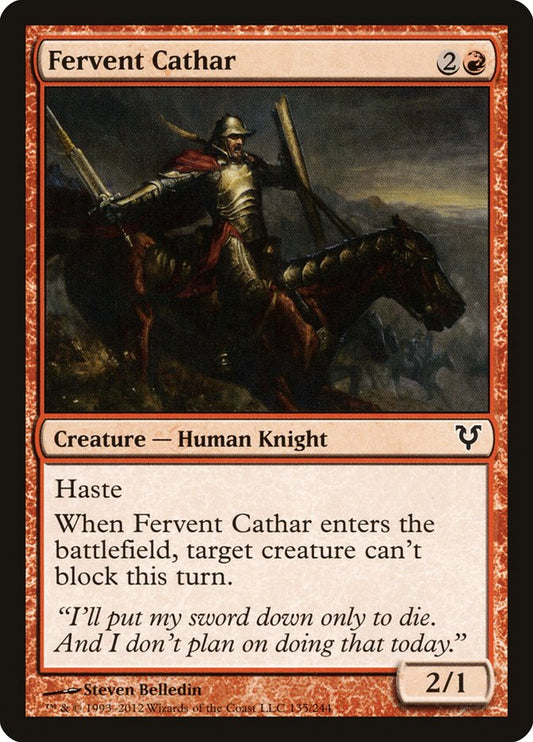 Fervent Cathar [Avacyn Restored] [Foil]