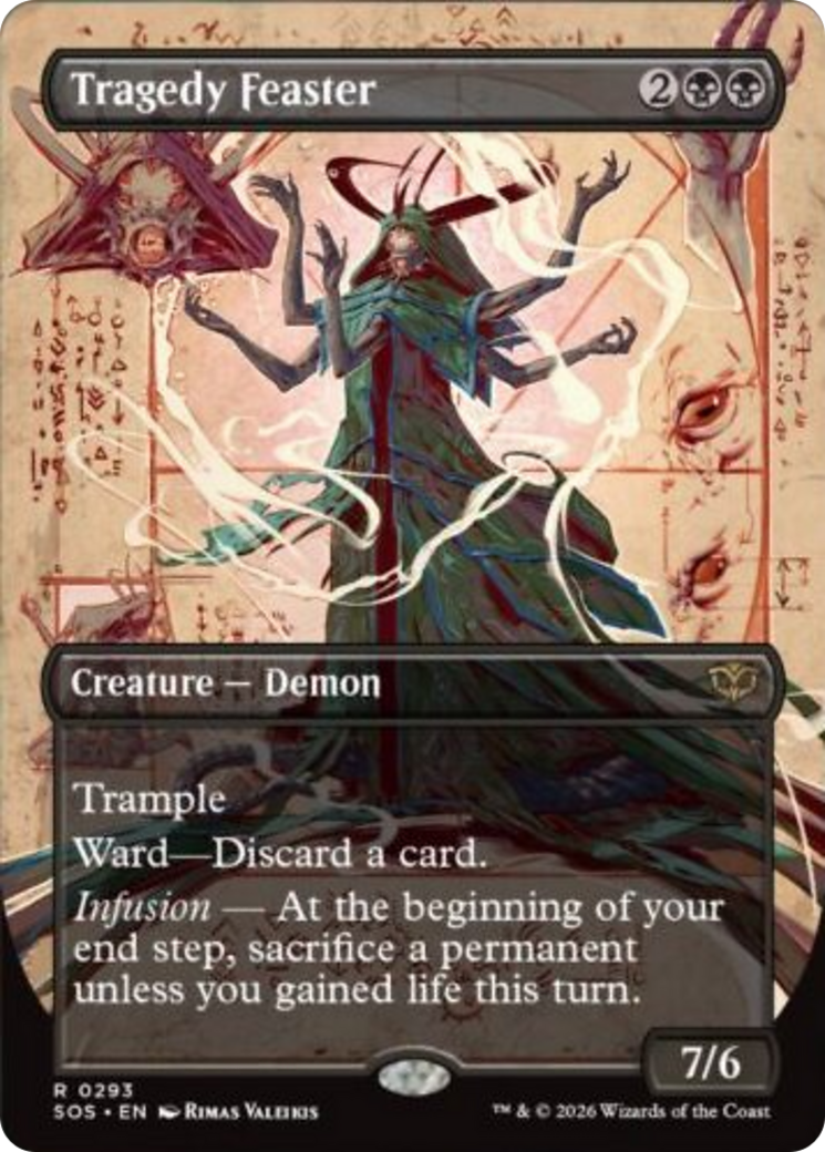 Tragedy Feaster (Borderless) [Secrets of Strixhaven] [Foil]