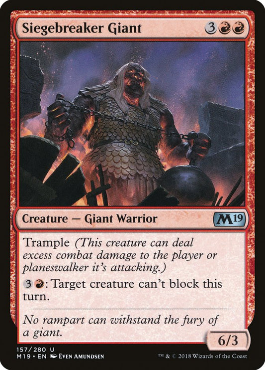 Siegebreaker Giant [Core Set 2019] [Foil]