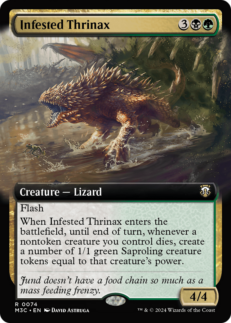 Infested Thrinax (Extended Art) [Modern Horizons 3 Commander] [Foil]