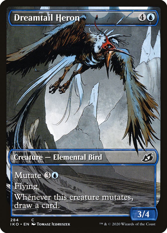 Dreamtail Heron (Showcase) [Ikoria: Lair of Behemoths] [Foil]