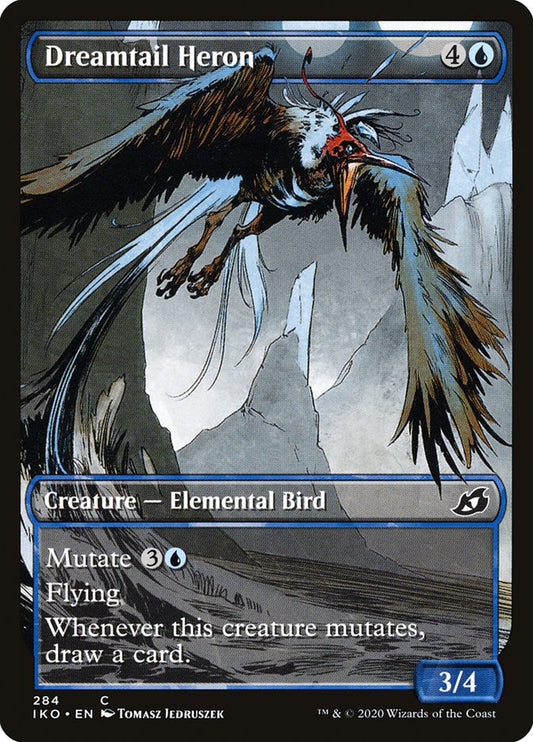 Dreamtail Heron (Showcase) [Ikoria: Lair of Behemoths] [Foil]