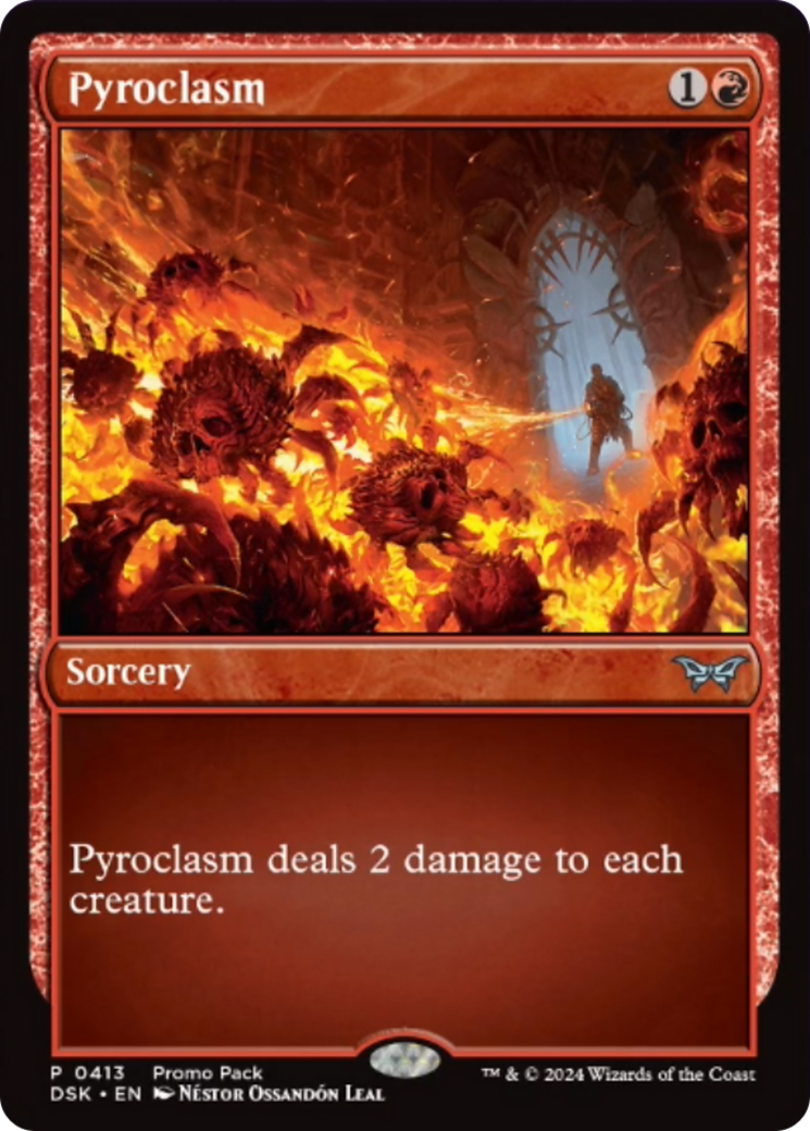 Pyroclasm (Promo Pack) [Duskmourn: House of Horror Promos] [Foil]