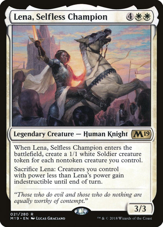 Lena, Selfless Champion [Core Set 2019] [Foil]