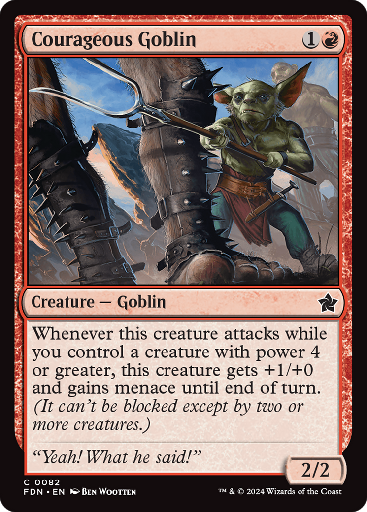 Courageous Goblin [Foundations] [Foil]