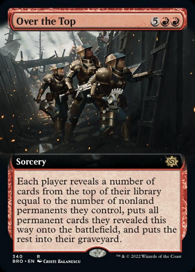 Over the Top (Extended Art) [The Brothers' War] [Foil]
