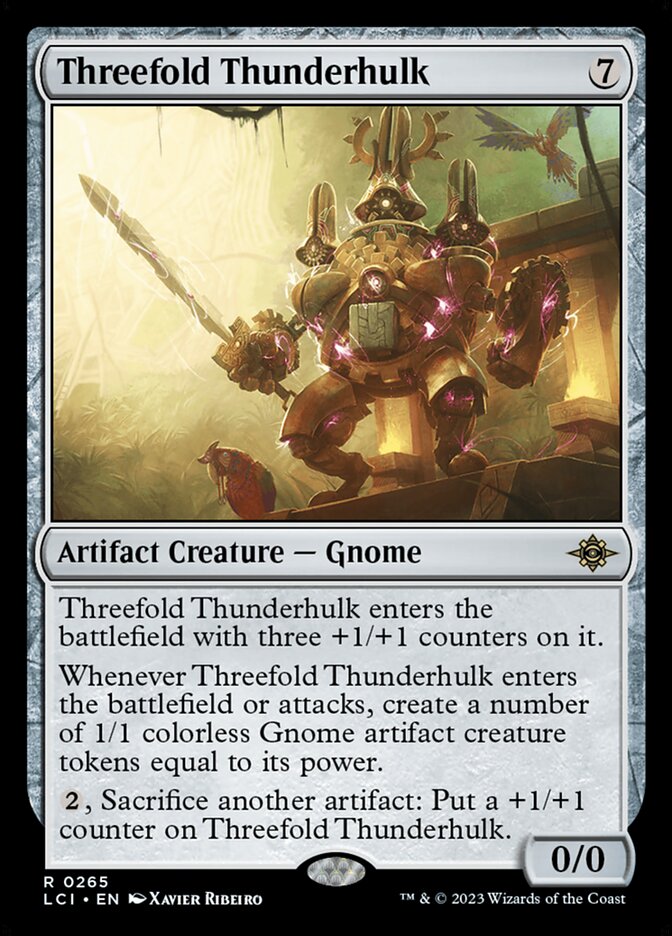 Threefold Thunderhulk [The Lost Caverns of Ixalan] [Foil]