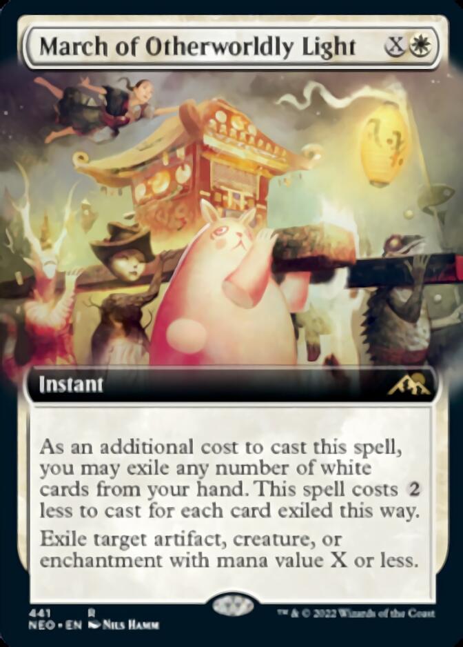 March of Otherworldly Light (Extended Art) [Kamigawa: Neon Dynasty] [Foil]