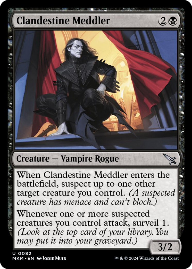 Clandestine Meddler (Red) [Murders at Karlov Manor] [Foil]