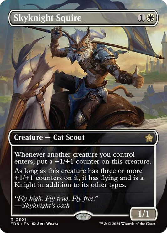 Skyknight Squire (Borderless) [Foundations] [Foil]