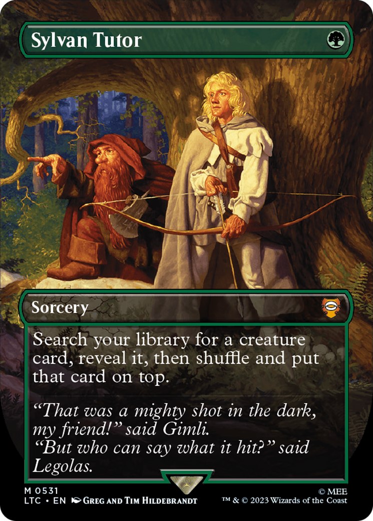 Sylvan Tutor (Borderless) [The Lord of the Rings: Tales of Middle-Earth Commander] [Foil]