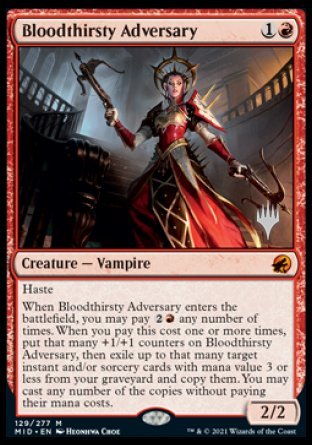 Bloodthirsty Adversary (Promo Pack) [Innistrad: Midnight Hunt Promos] [Foil]