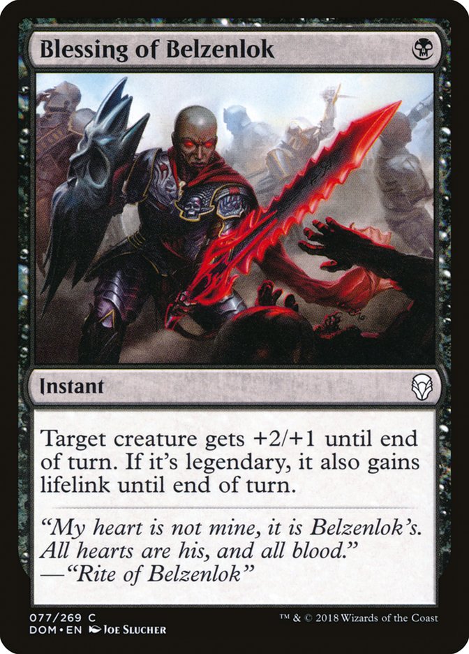 Blessing of Belzenlok [Dominaria] [Foil]