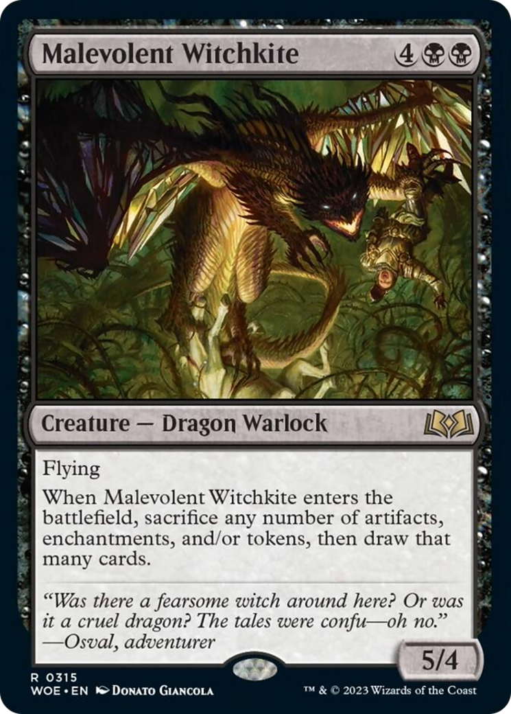 Malevolent Witchkite [Wilds of Eldraine] [Foil]