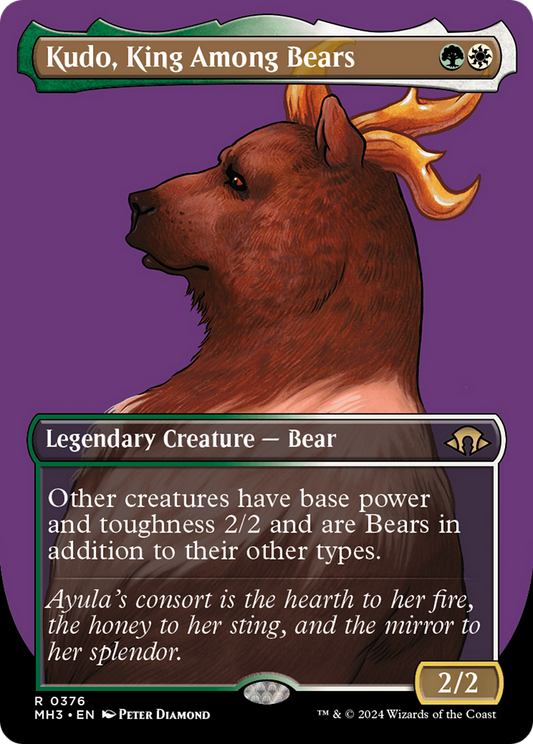 Kudo, King Among Bears (Borderless) [Modern Horizons 3] [Foil]