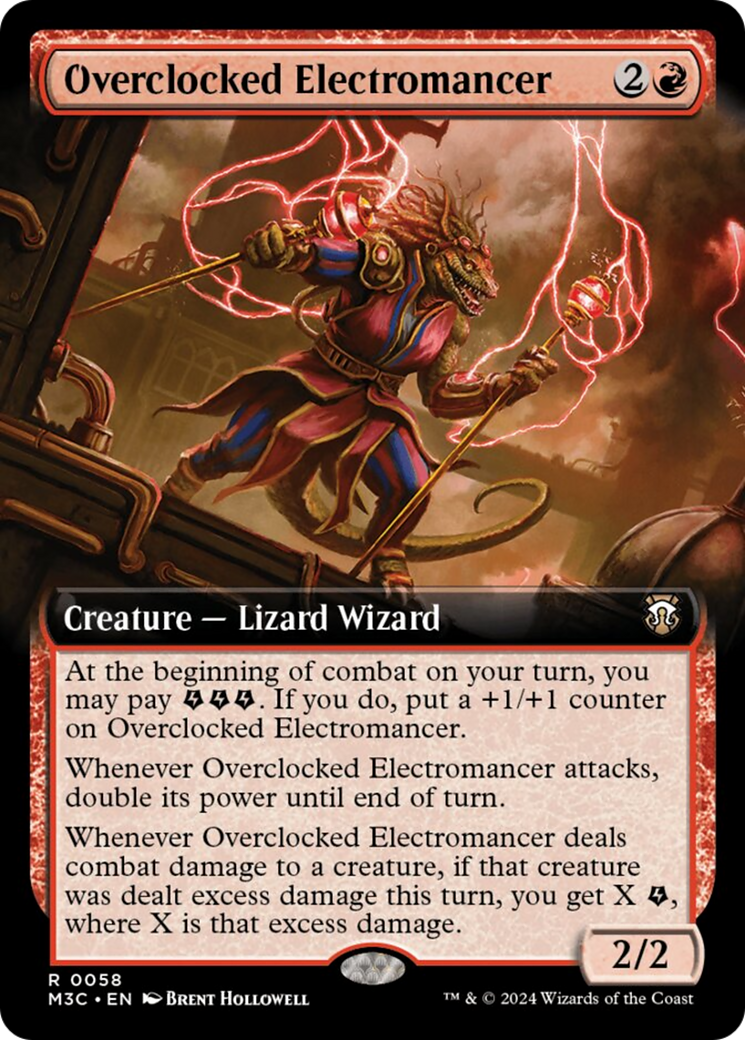 Overclocked Electromancer (Extended Art) [Modern Horizons 3 Commander] [Foil]