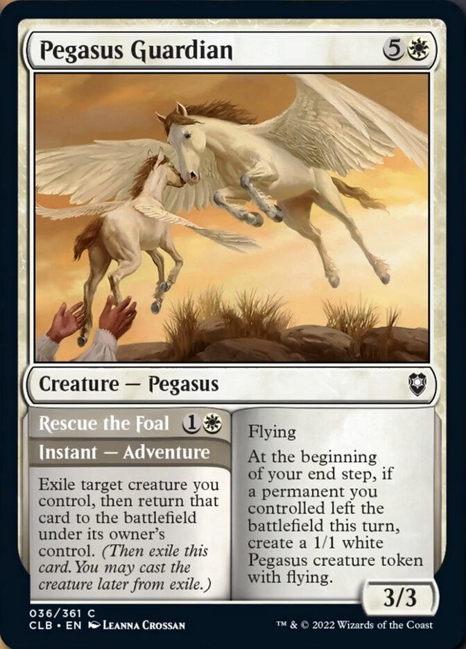 Pegasus Guardian // Rescue the Foal [Commander Legends: Battle for Baldur's Gate] [Foil]