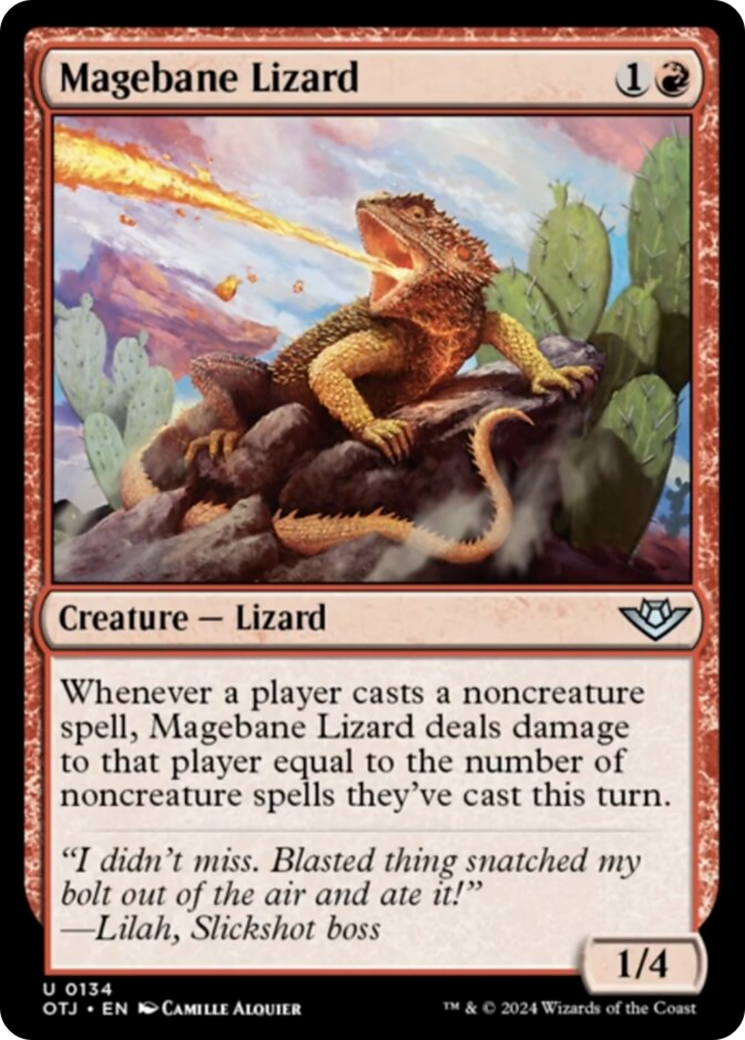 Magebane Lizard [Outlaws of Thunder Junction] [Foil]
