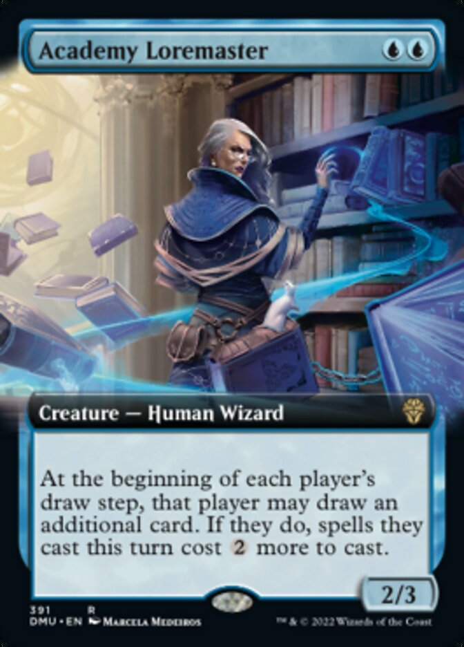 Academy Loremaster (Extended Art) [Dominaria United] [Foil]