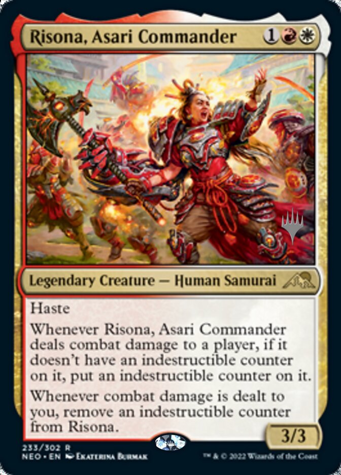 Risona, Asari Commander (Promo Pack) [Kamigawa: Neon Dynasty Promos] [Foil]