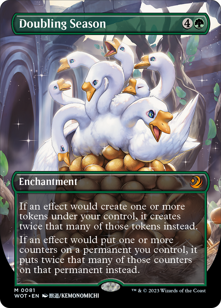 Doubling Season (Anime Borderless) [Wilds of Eldraine: Enchanting Tales] [Foil]