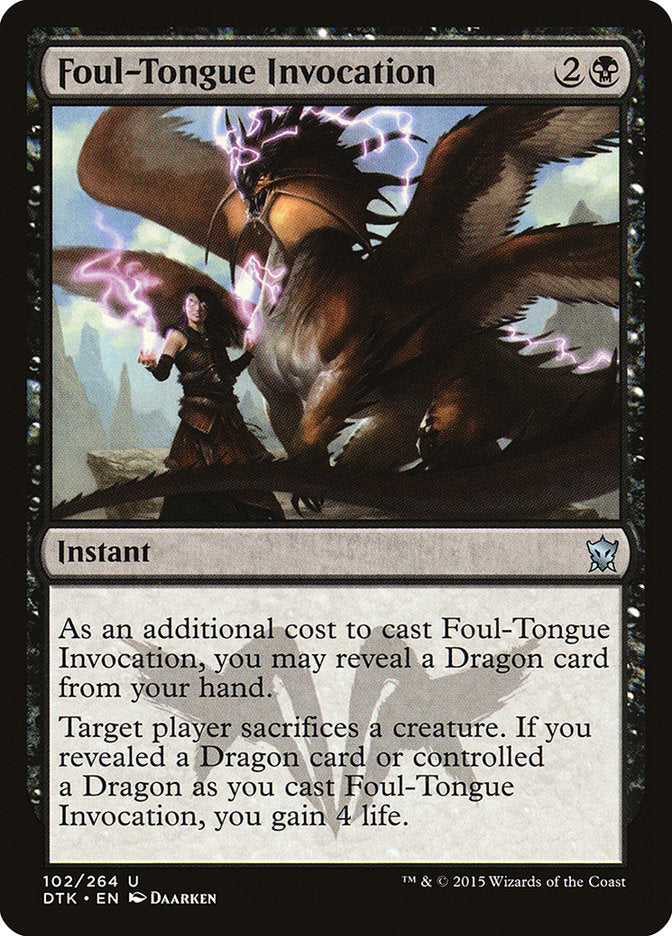 Foul-Tongue Invocation [Dragons of Tarkir] [Foil]