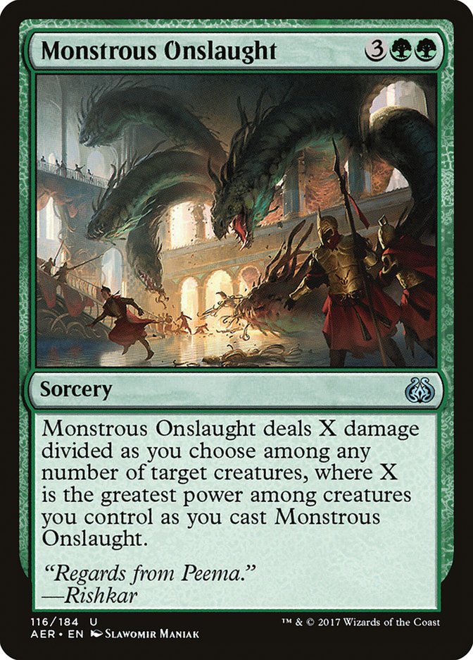 Monstrous Onslaught [Aether Revolt] [Foil]