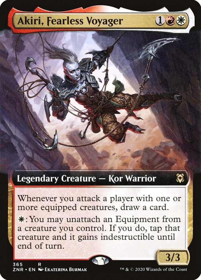 Akiri, Fearless Voyager (Extended Art) [Zendikar Rising] [Foil]