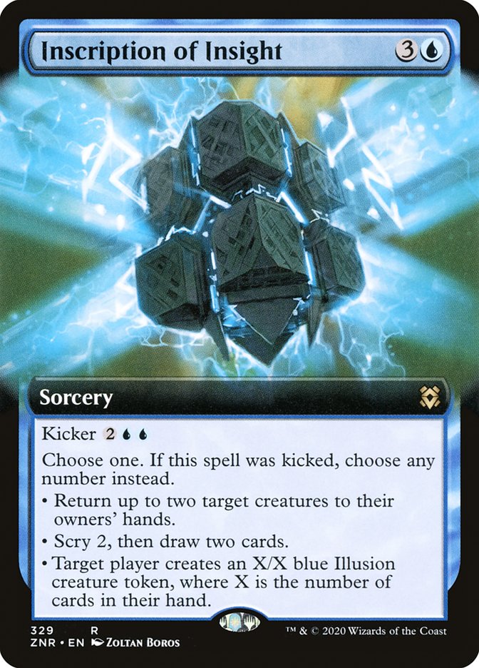 Inscription of Insight (Extended Art) [Zendikar Rising] [Foil]