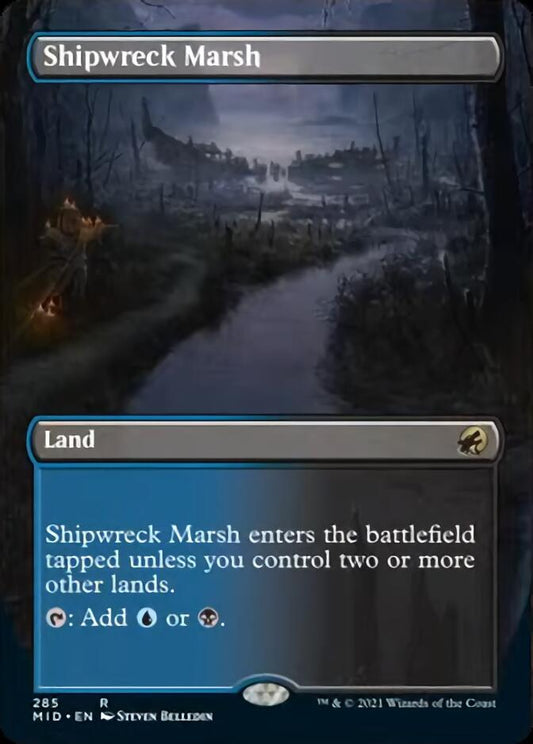 Shipwreck Marsh (Borderless Alternate Art) [Innistrad: Midnight Hunt] [Foil]