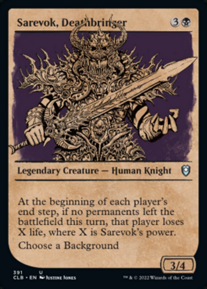 Sarevok, Deathbringer (Showcase) [Commander Legends: Battle for Baldur's Gate] [Foil]
