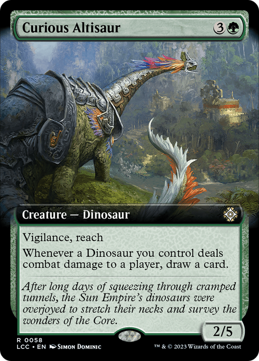 Curious Altisaur (Extended Art) [The Lost Caverns of Ixalan Commander] [Foil]
