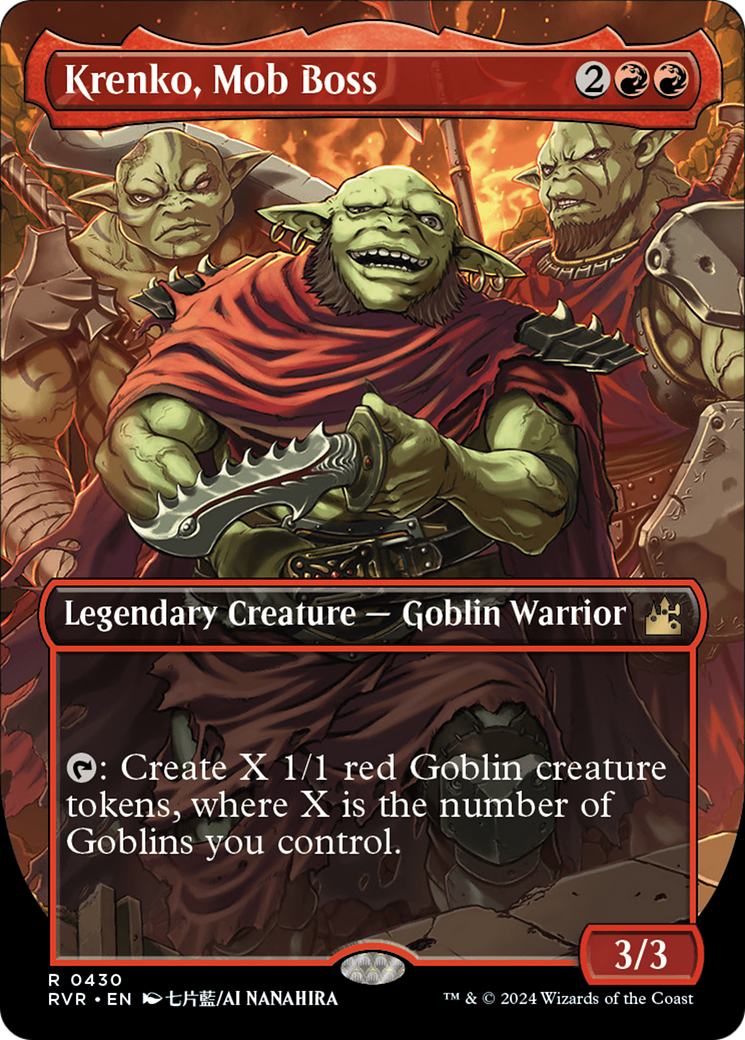 Krenko, Mob Boss (Anime Borderless) [Ravnica Remastered] [Foil]