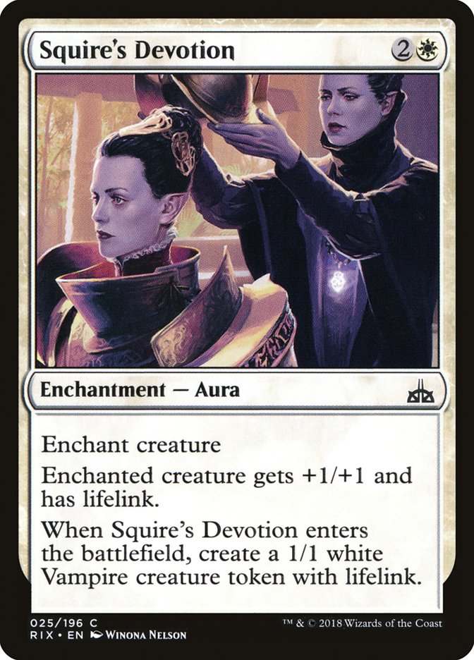 Squire's Devotion [Rivals of Ixalan] [Foil]