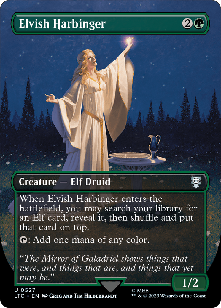 Elvish Harbinger (Borderless) [The Lord of the Rings: Tales of Middle-Earth Commander] [Foil]