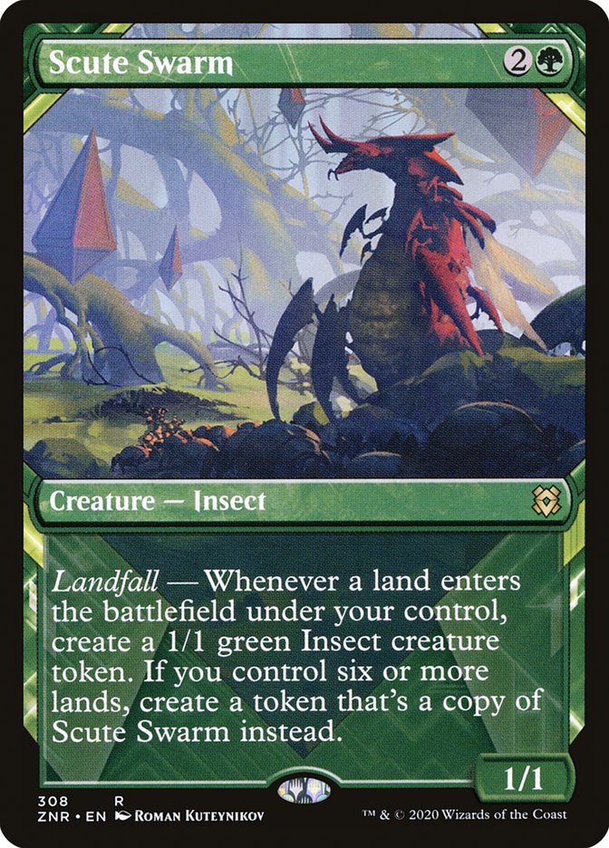 Scute Swarm (Showcase) [Zendikar Rising] [Foil]