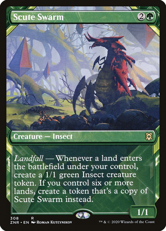 Scute Swarm (Showcase) [Zendikar Rising] [Foil]