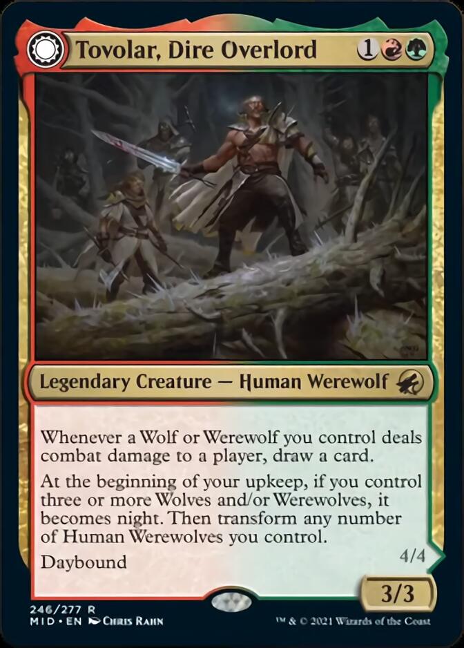 Tovolar, Dire Overlord // Tovolar, the Midnight Scourge [Innistrad: Midnight Hunt] [Foil]