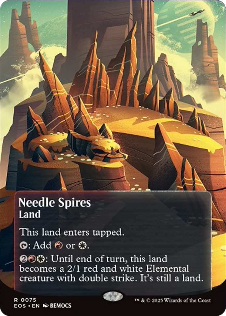 Needle Spires (0075) (Borderless) [Edge of Eternities: Stellar Sights] [Foil]