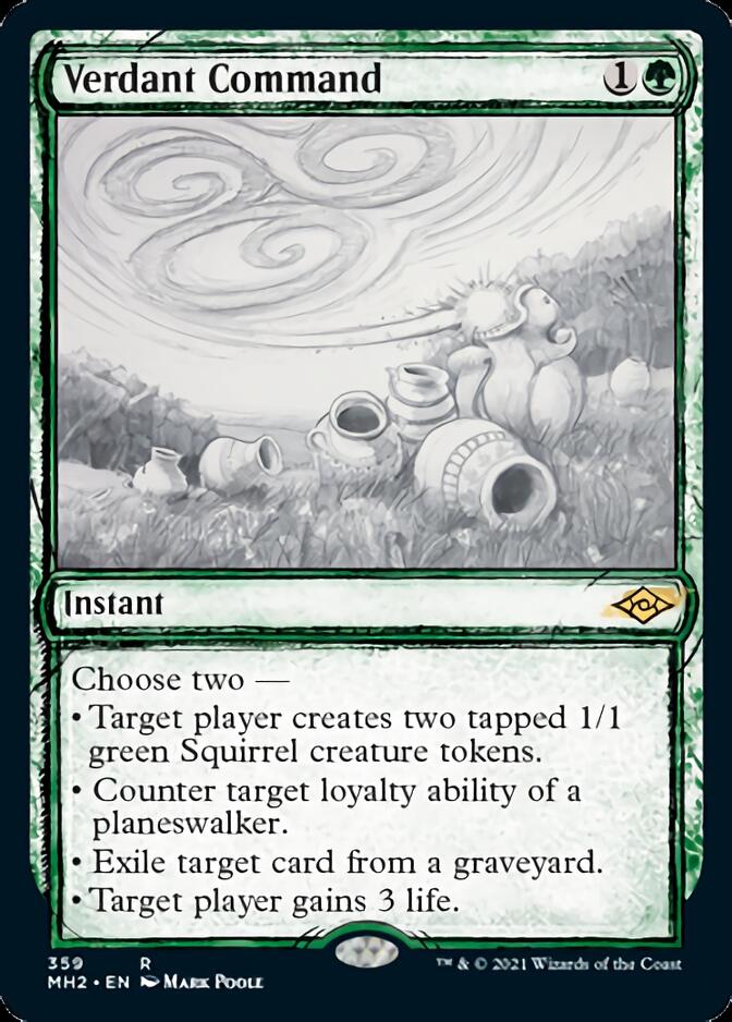 Verdant Command (Sketch) [Modern Horizons 2] [Foil]