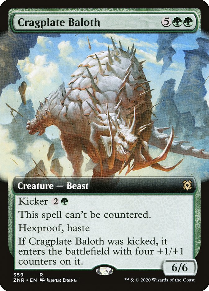 Cragplate Baloth (Extended Art) [Zendikar Rising] [Foil]