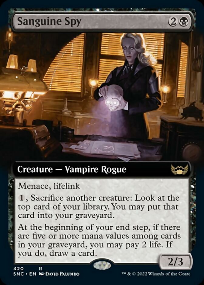 Sanguine Spy (Extended Art) [Streets of New Capenna] [Foil]